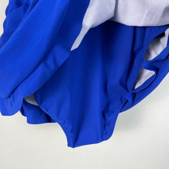 Gottex Profile Size‎ 6 Bandeau Swim Dress One Piece Swimsuit NEW Blue - Picture 13 of 14